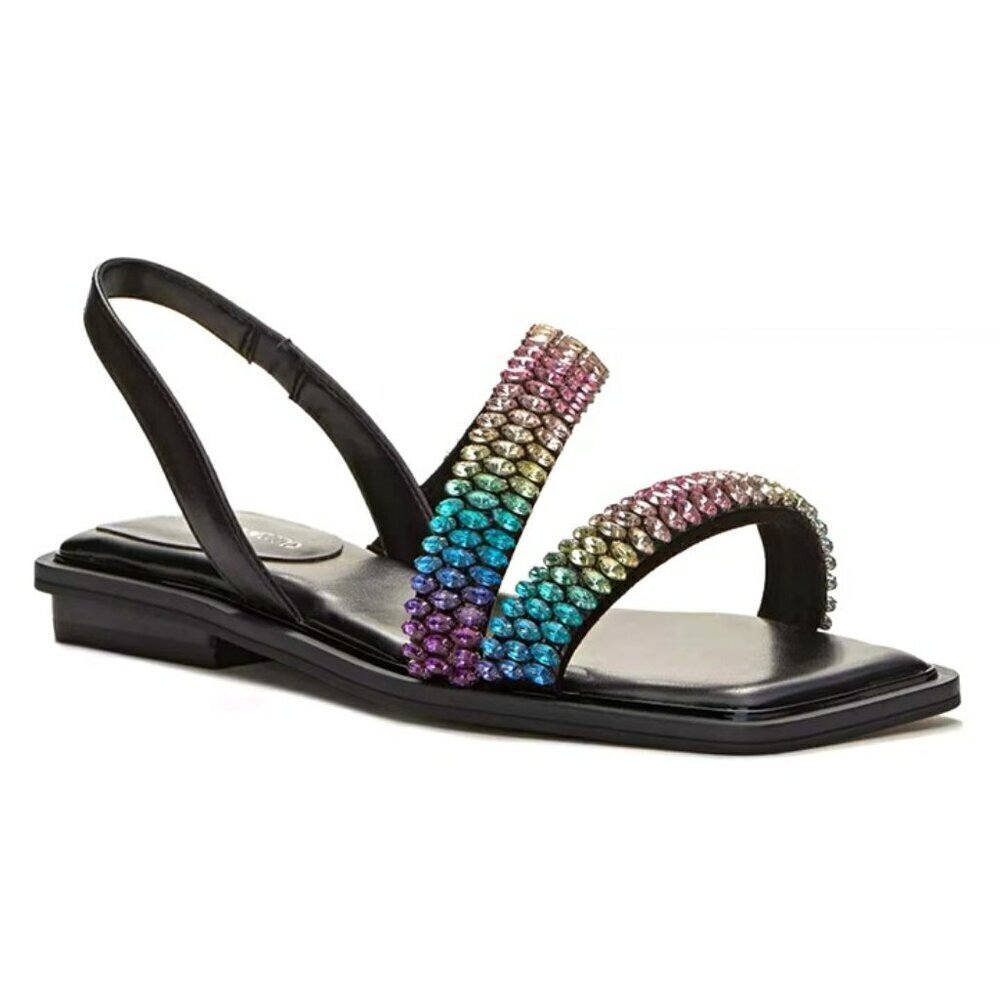 Vince Camuto Women's Prizza Crystal Embellished Sandals Size 7 (MSRP $129)